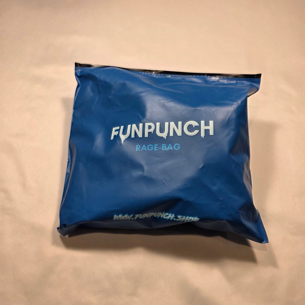 Funpunch Rage-Bag Ice Edition Desktop Punching Bag Blue Strength Guide Boxing